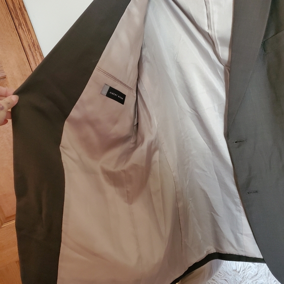 Albert Nipon Men's Wool Cashmere Blend Singe Breasted Blazer 42R brown - Picture 6 of 6